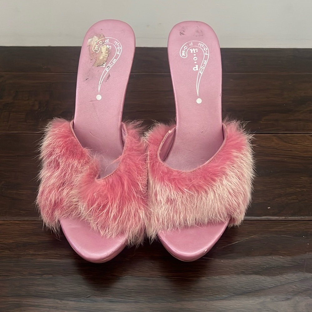 Pink Furry Heels